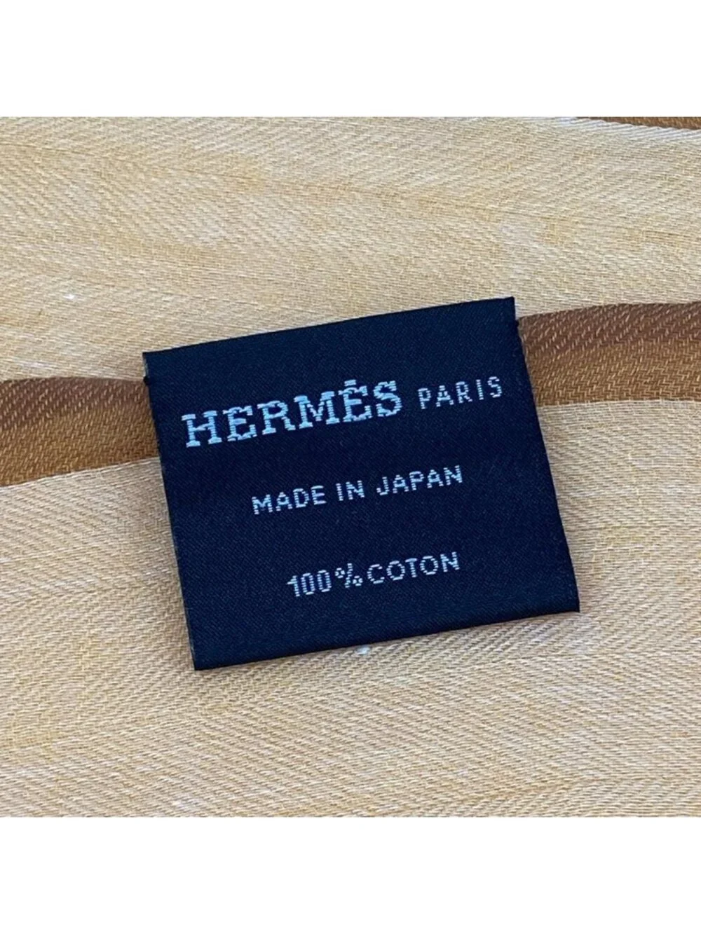 Hermes Shawl Naoshima Orange Organic Pima Cotton Scarf